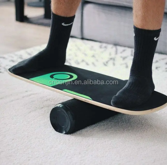 
Wood Standing Desk Anti-Slip Surface & Roller for Surfing, SUP, Wakesurf, Wakeskate, Ski, Snowboard and Skateboarding 
