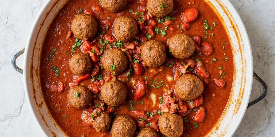 Vegetarian kofte made from chickpeas and mushrooms