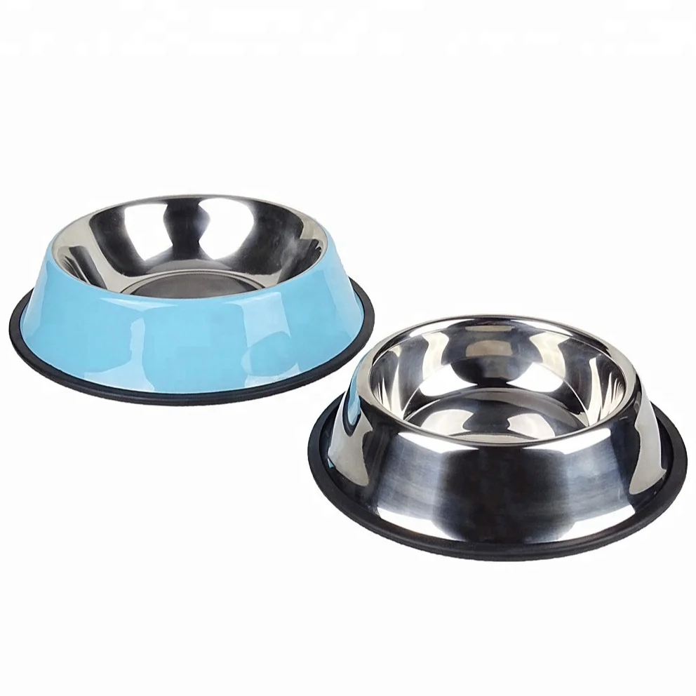 

Wholesale Factory OEM Logo Customized Non-slip Raised Stainless Steel Pet Bowl, Customized color