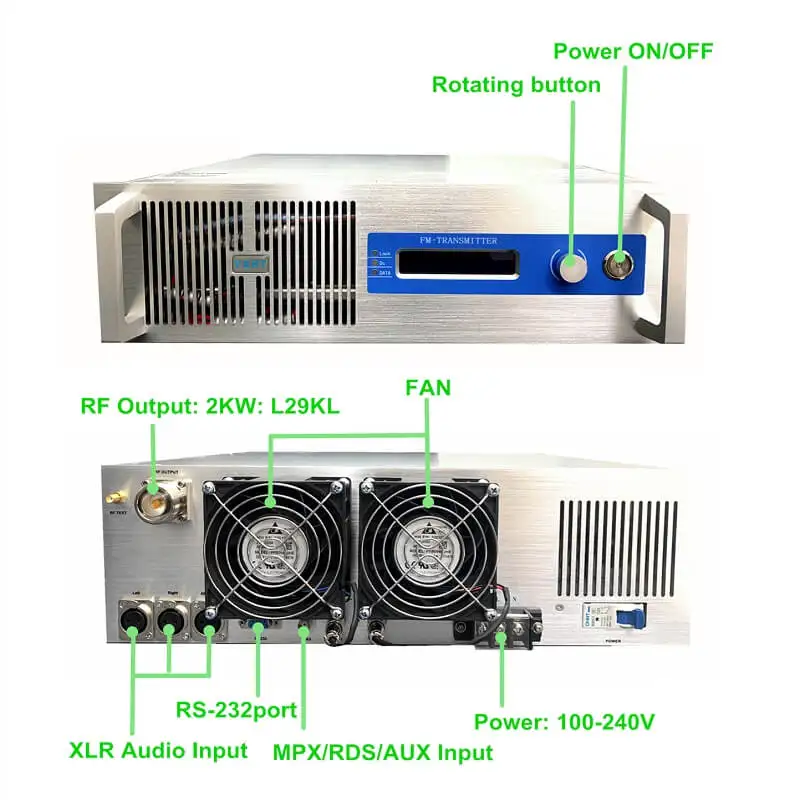 

2000w Compact radio broadcast fm transmitter