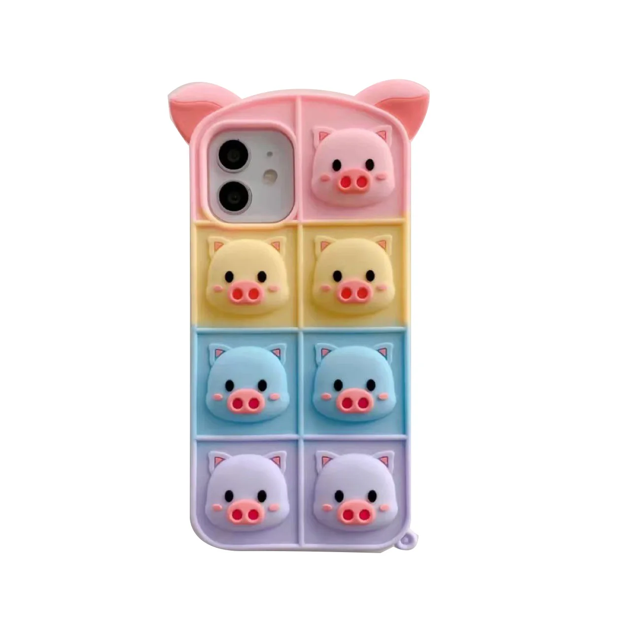 

Cartoon Piggy 12 Unzip Phone Case For Phone13promax Silicone Soft Case 678g, Picture shows