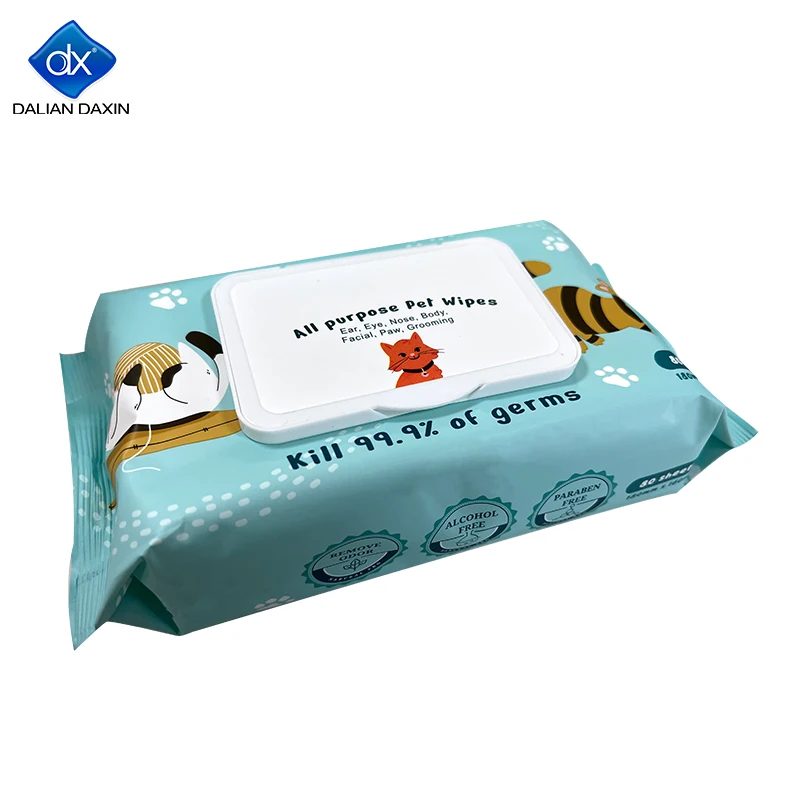 

2022 Hot New Product Herbal Plant Essence Cat and Dog Bathing Clean Disposable Gloves Pet SPA Wipes Bathing Clean Gloves