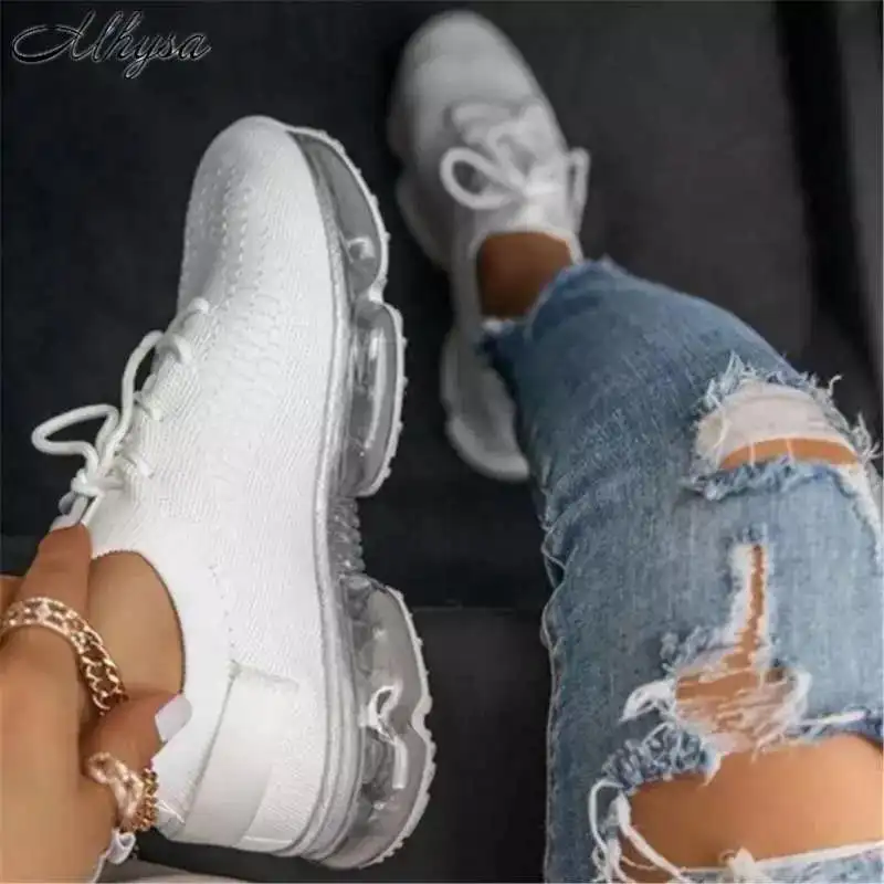 

Hot sale multicolor full palm cushion comfortable jogging sneakers women's shoes
