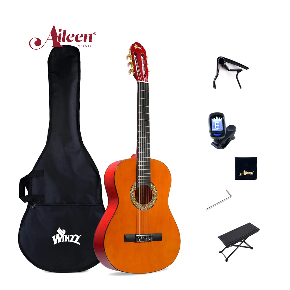 

Ready to Ship China Wooden 39" Student Classical Guitars Kit Musical Instruments(AC851)Gitars