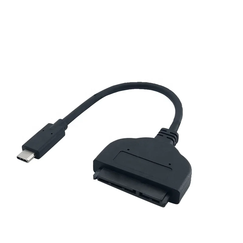 

Laptop USB C Sata Hard Disk HDD Adapter 7 15 Pin Type C To Sata Converter, Black