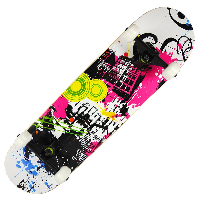 

Aluminum alloy bracket skateboard Four-wheel double tilt maple road skateboard Adult professional children beginners, Colors