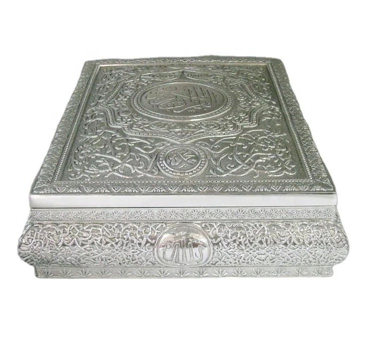 Zinc Alloy Quran Book Box Local Silver Islamic Gifts Collection Jewelry