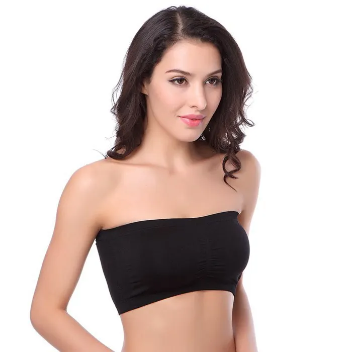 

Wholesale Seamless Strapless Tube Bra Ladies Lingerie Bandeau Bra For Women