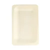 8pcs*20bags Big Wooden 9.56in Rectangle Plates Dinner Biodegradable Disposable Party Trays Tableware