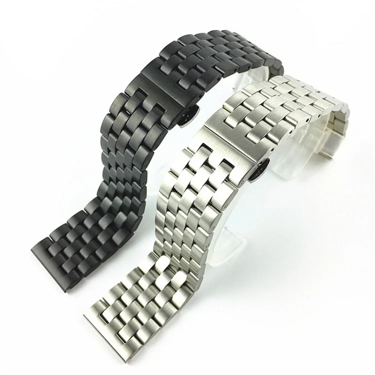 

20mm 22mm Custom t issot quickster Watch Strap Stainless Steel Metal Watch Band with Butterfly Buckle