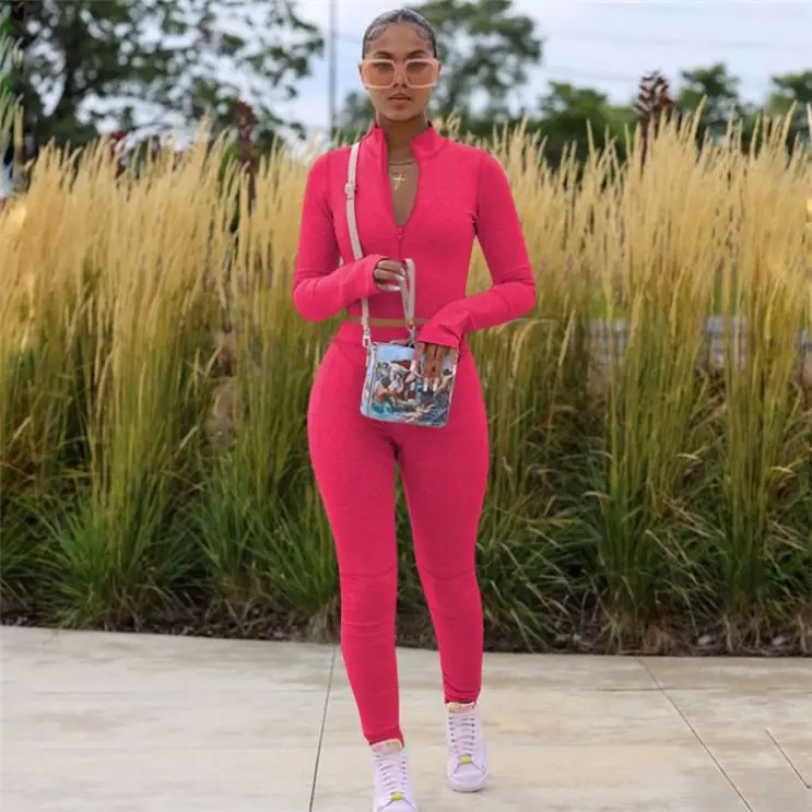 

2021 Winter outfits women 2pc women set long sleeve hoodies pants two piece sweat suit clothing two piece pants set women