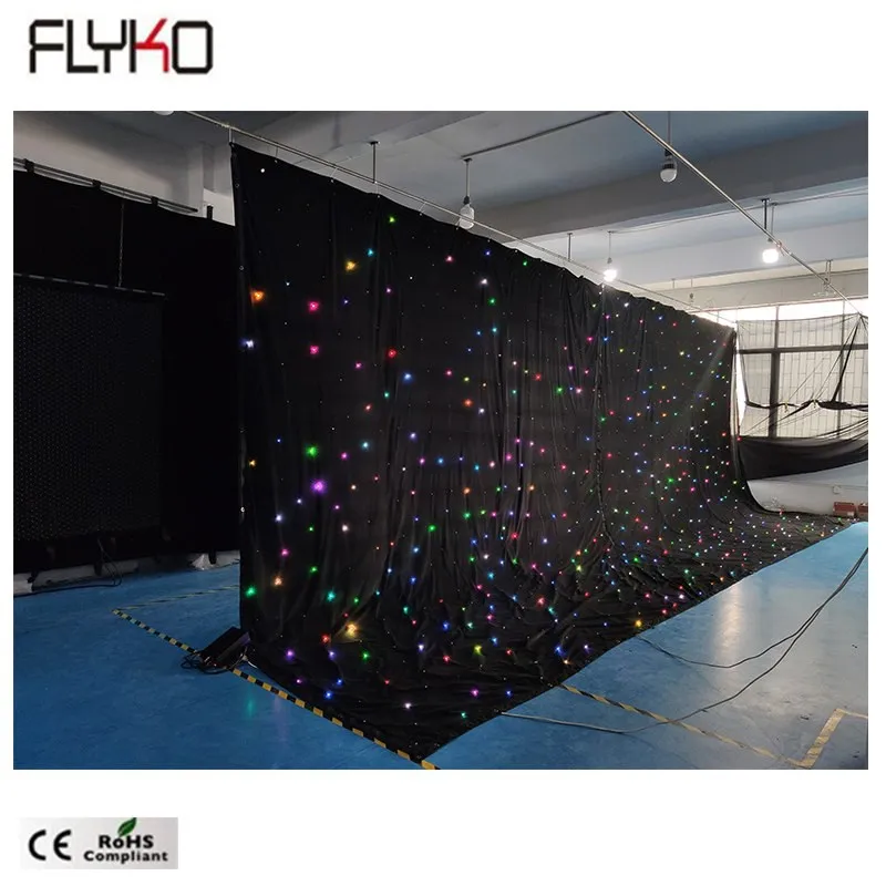 

Free shipping full color led star curtain rgb3in1  2 pcs DMX controller easy to install and dismantle, Rgb 3 in 1