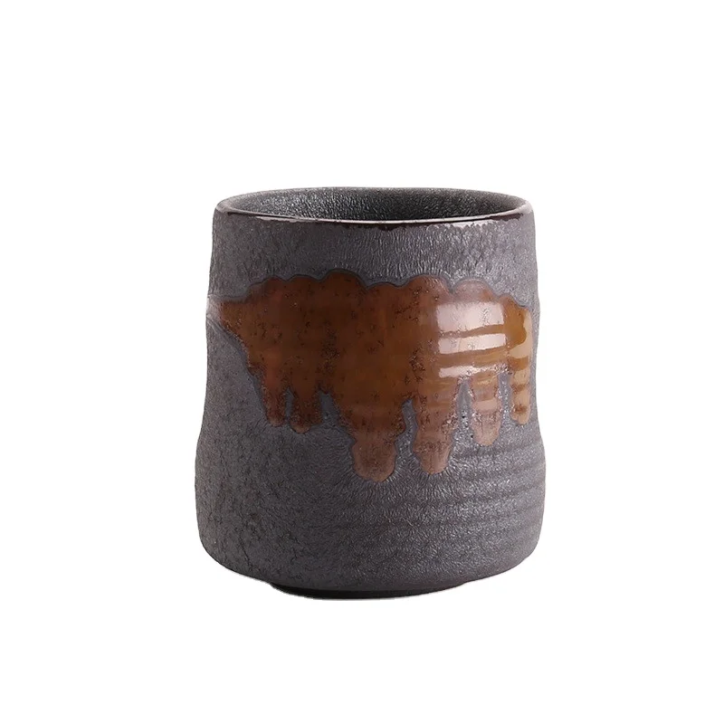 

Hold In Hand Glaze Retro Stoneware Ceramic Coffee Mug Custom Japanese Tea Cup, As pictures