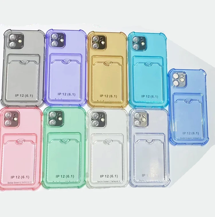 

Manufacture Factory Shockproof 1.5mm Airbag Card Slot Transparent Soft TPU Mobile Cell Phone Cover Case For Iphone 11 Pro Max
