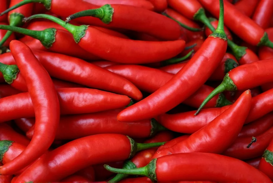 Serrano Chili Heat Level: 10,000-23,000 Scoville Units