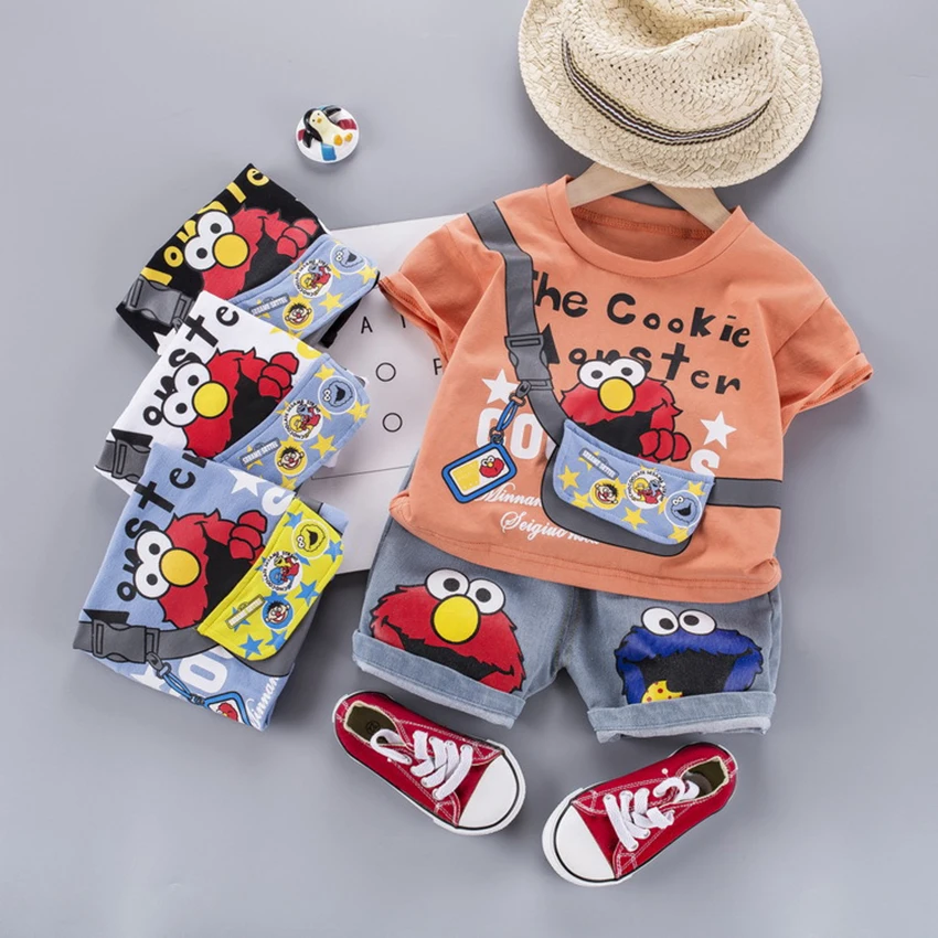 

Baby Boy Clothes 2021 Summer New Children's Cotton Cartoon Short-sleeved Set Children's Boy Set Summer Baby Two-piece Set