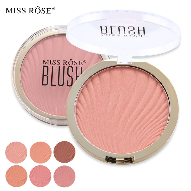 

MISS ROSE 6 Colors Face Mineral Blush Powder Pigment Blusher Professional Palette Facial Contour Shadow Cosmetics, 6colors