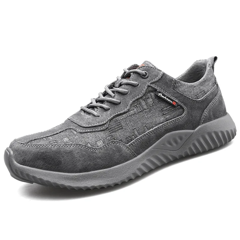 

Steel Toe Cap Sneakers Breathable Lightweight Breathable Anti-smashing Puncture proof Indestructible Safety Protective Shoes, Black