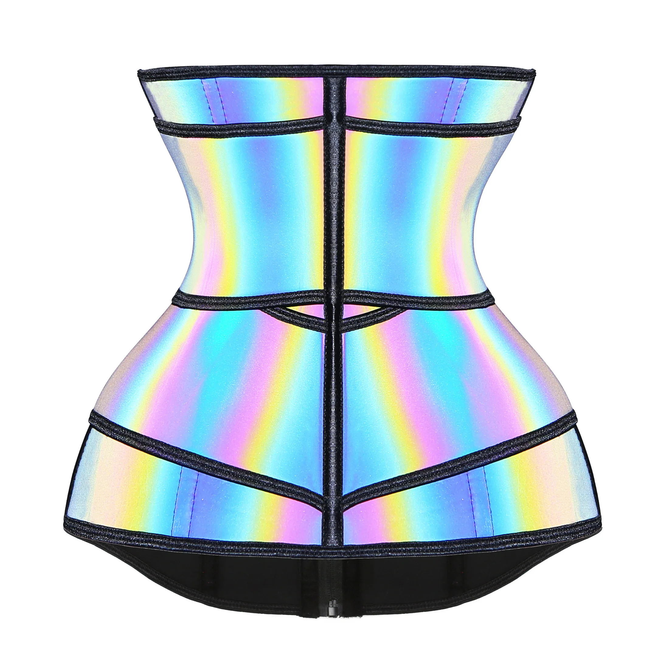 

Genuine waist trainer with hooks zipper and strap women shaper boned fashion corset, Picture color