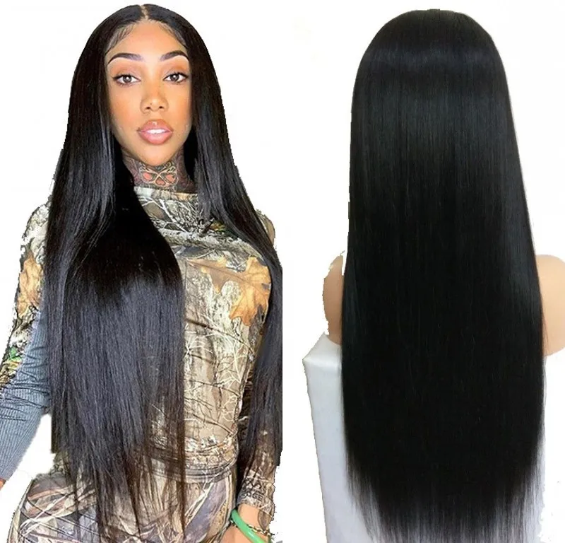 

XuanRan 28 Inches Long Straight Hair Extension Wigs Ombre Heat Resistant Full Cheap Woman Synthetic Hair Wig With Non Lace Front