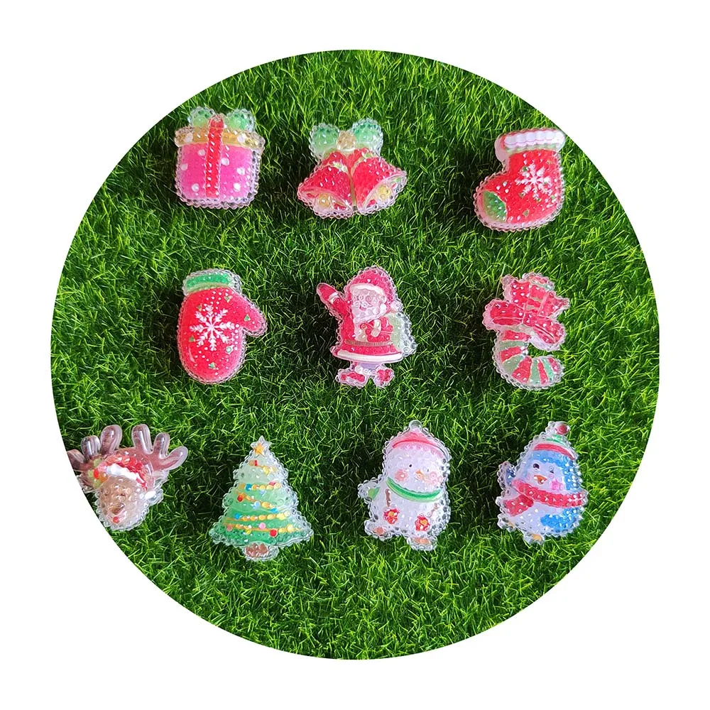 ODM 100pcs Christmas Decor Gifts Slime DIY Resin Beads for Hair Accessory Customization Phone Fashion Accessories