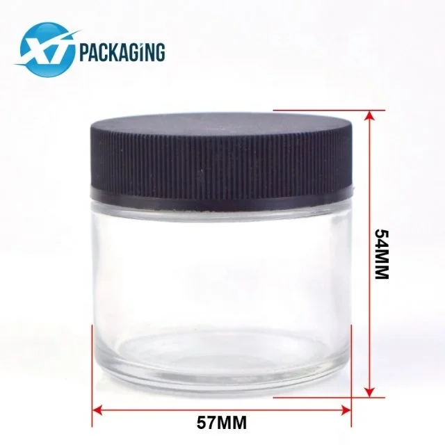 Smell Proof 2oz Jars Child Proof Storage Bottles & Jars 50 Ml Flat Arch Ecofriendly Lid 60 Gram