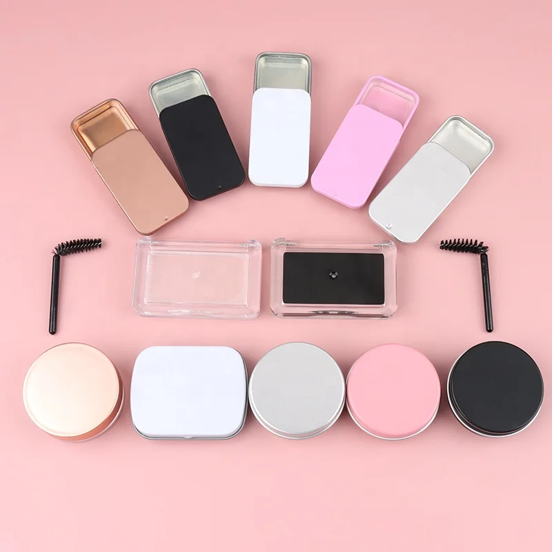 

Gel Packaging Styling With Brush Vegan Color Container Brown Manufacturers Shaqinuo And Powder Chocolate Case Eyebrow Soap Wax, Transparent