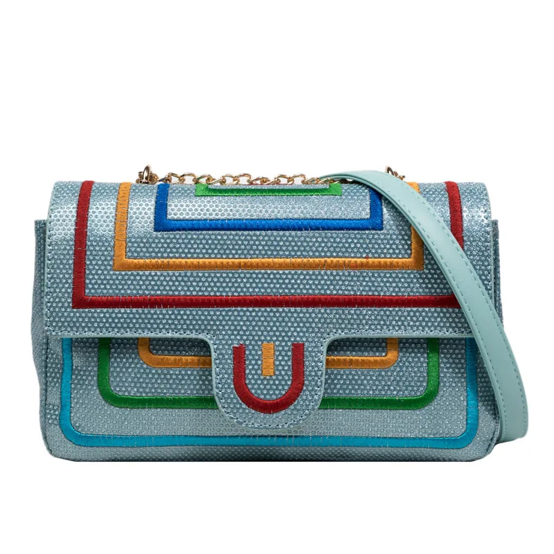

Elegant Chain Small Hand Bags Women Crossbody Bag Girls Embroidery Shoulder Messenger Bag Lady Luxury Handbags, Customized color