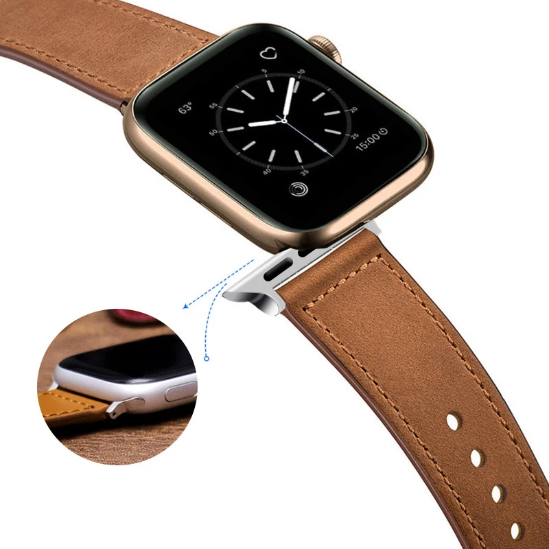 

Wholesale Cheap Price PU Leather Watch Band Strap Leather Wrist Smart Band for Apple Watch Bands Series 38MM 42MM