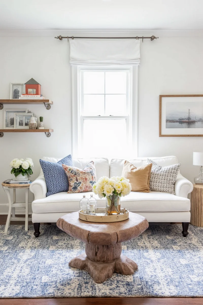 Linen Sofa in Cape Cod Room