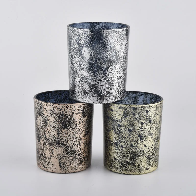 6oz cylinder glass candle jars for Christmas