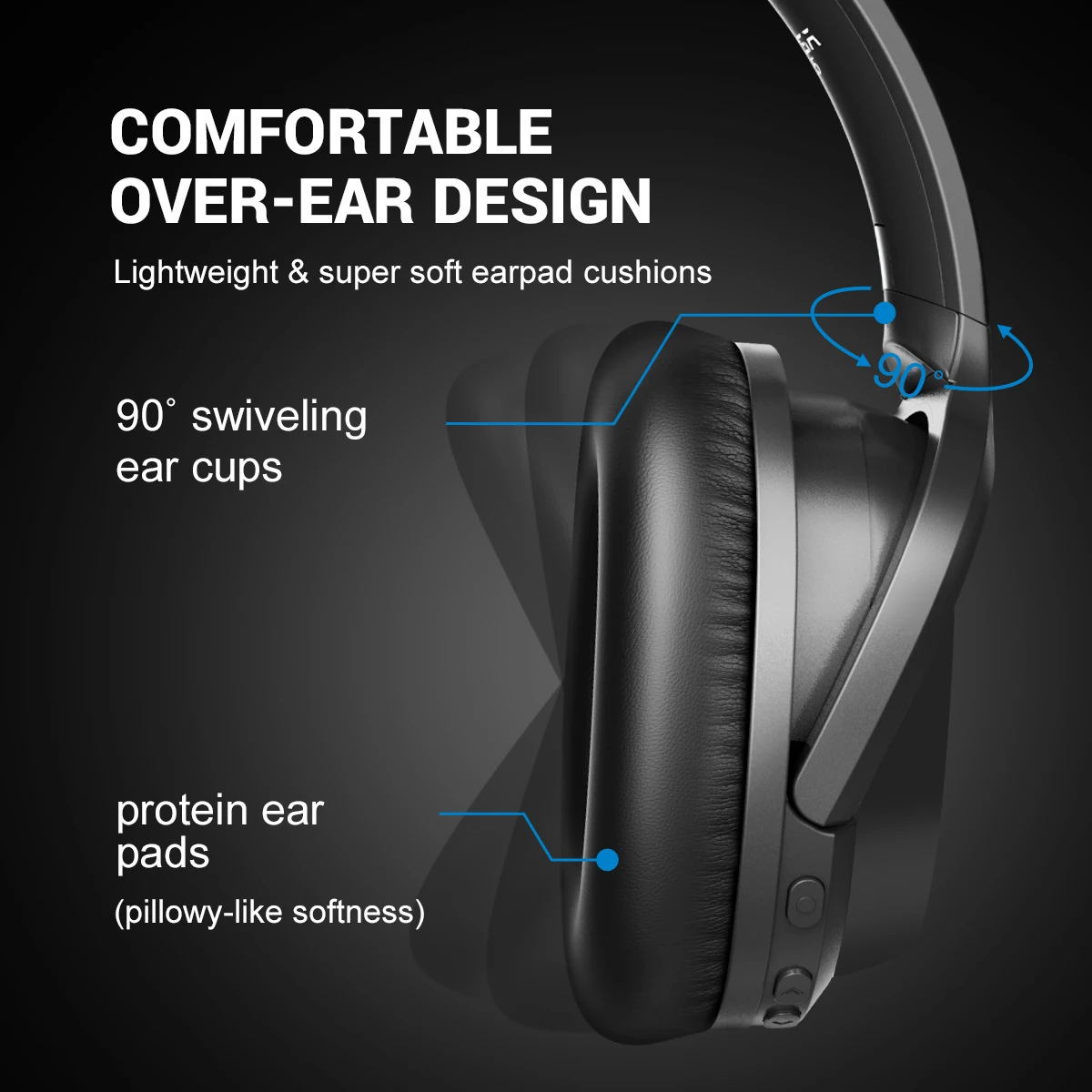 Eksa E5 Bt 5.0 Active Noise Cancelling 920mah Wireless Headset With Mic