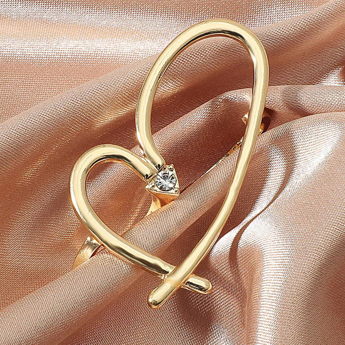 

New Arrival High Quality Fashion Heart Women Brass Ring Handmade Wholesale