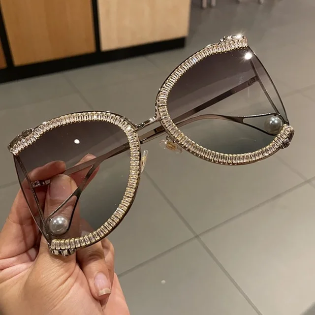 

Hot Sale Women Square Eyewear Rhinestone Luxury Diamond Sunglasses, Colors