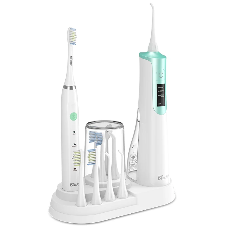 
2 in 1 oral hygiene sonic toothbrush electric dental water flosser 