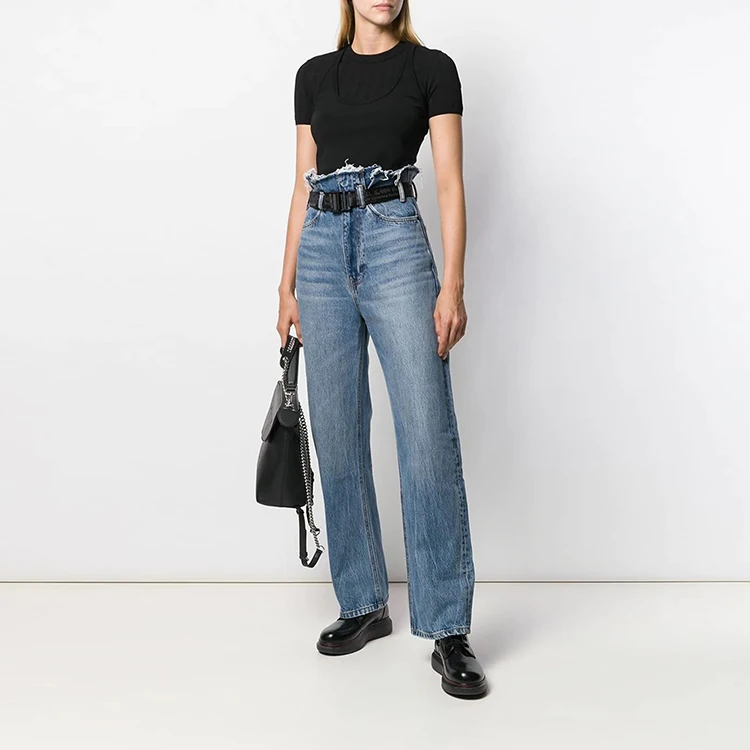 

2021 New Arrival Fashion jeans High Waisted Women Wide Leg Pants Jeans For Girls