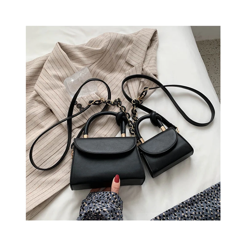 

Fashion Solid Color Top Handle Flip Bags Texture Chain Summer Women Messenger Bags Knot purses and handbags Chic Sac A Main Femm