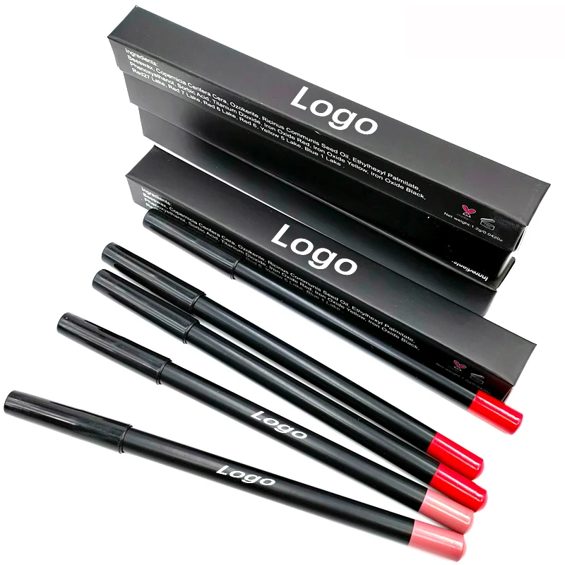 

Wholesale Custom Logo Waterproof Lip Pencil 16 Colors Matte Private Label Lip Liner Pen