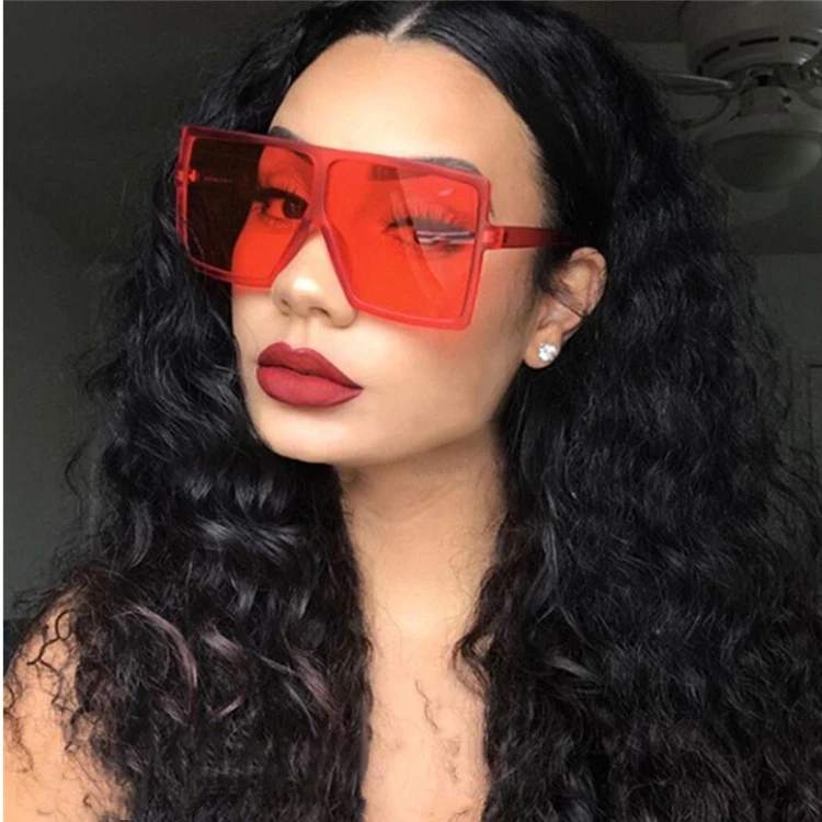 

Wholesale Fashion Big Rectangle Frame Oversized Shades Sun Glass Sunglasses Women