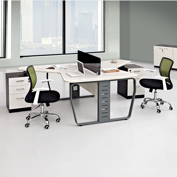 
Metal Leg Acrylic Partition 2 Seats Office Manager Workstation 