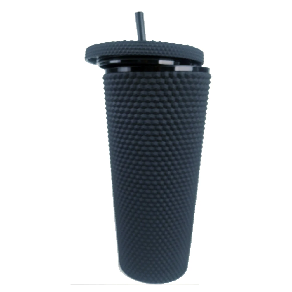 

2021 fall hot selling coffee cup Black matte studded tumbler