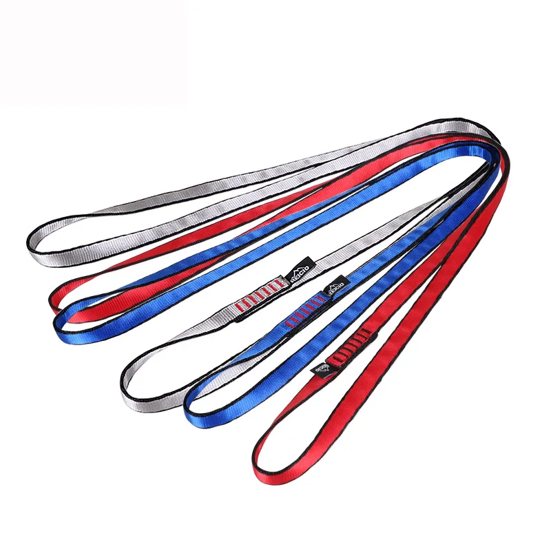 

100CM wear-resistant Nylon climbing Sling, Blue,red,silver