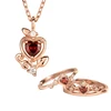 Lovely fantasy 925 sterling silver ruby color cartoon character Snow White collarbone chain necklace jewelry set