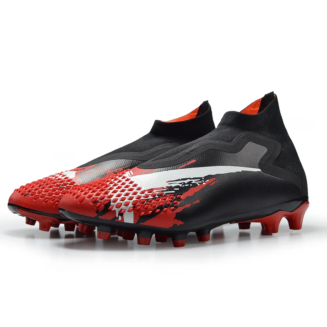 

Most popular soccer shoes wholesale price football shoes mens custom service new arrival football boots, Black