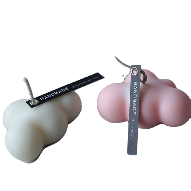 

Cute candle mould silicone resin mold 3D cloud silicone molds for DIY crafts supplies, White