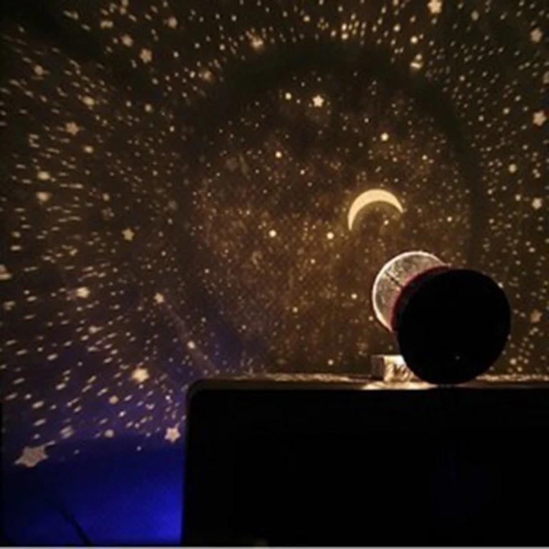 Led Bead 360 Degree Romantic Room Rotating Cosmos Moon Star Sky Projector Lamp Speaker Night Light