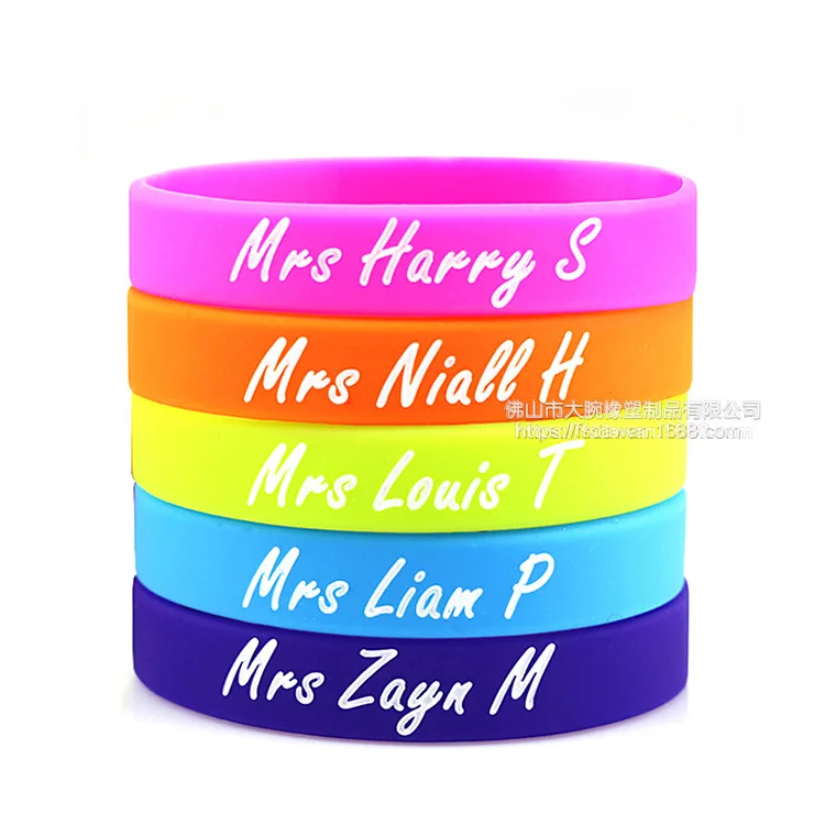 

British popular men's team One Direction silicone bracelet fan wristband silicone bracelet