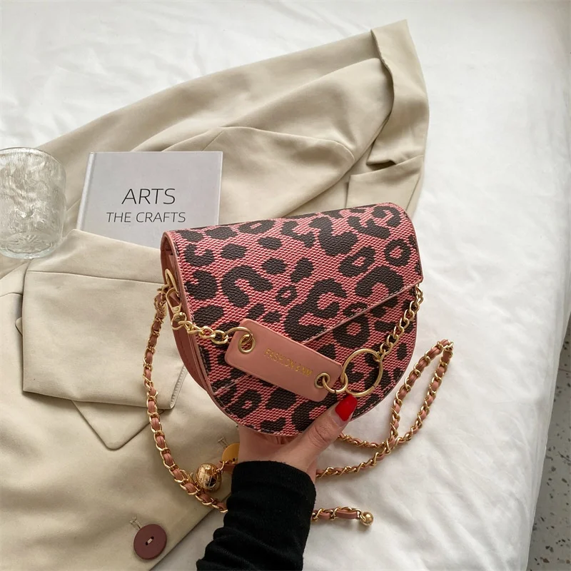

New Drop Shipping Arrival Classic Design Messenger Bag with Shoulder Handbag Girl Purse Women Small Jelly Leopard Print Hand Bag