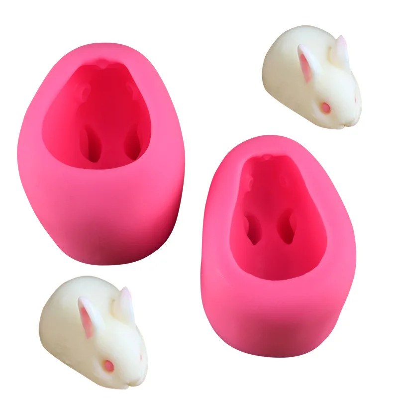 

cute big small little bunny rabbit dough pastry machine products 2021 silicone mould cupcake cake tols, As picture