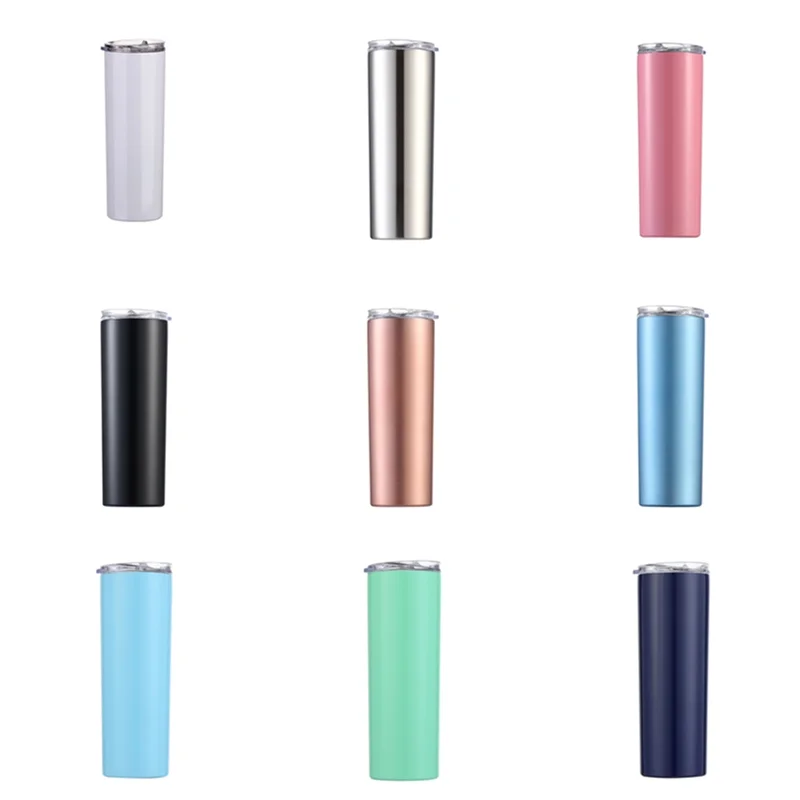

Wholesale 20oz Skinny Tumbler Stainless Steel Tumbler Vacuum Insulated Coffee Mug Skinny Cups In Bulk